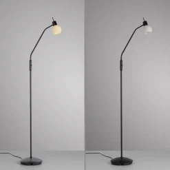 JUST LIGHT. GmbH Gulvlamper|Gulvlamper > JUST LIGHT. Loki gulvlampe, sort, jern, glas