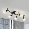 JUST LIGHT. GmbH Loftlamper > JUST LIGHT. Loki loftlampe, 6 lyskilder, sort, jern, glas