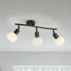 JUST LIGHT. GmbH Loftlamper > JUST LIGHT. Loki loftlampe, 3 lyskilder, lang, sort, jern