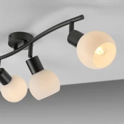 JUST LIGHT. GmbH Loftlamper > JUST LIGHT. Loki loftlampe, 3 lyskilder, lang, sort, jern