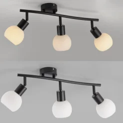 JUST LIGHT. GmbH Loftlamper > JUST LIGHT. Loki loftlampe, 3 lyskilder, lang, sort, jern