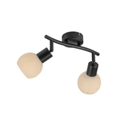 Loftlamper|Loftlamper ^ JUST LIGHT. GmbH JUST LIGHT. Loki loftlampe, 2 lyskilder, sort, jern, glas