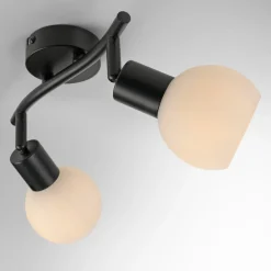 Loftlamper|Loftlamper ^ JUST LIGHT. GmbH JUST LIGHT. Loki loftlampe, 2 lyskilder, sort, jern, glas