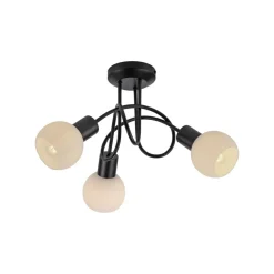 Loftlamper|Loftlamper ^ JUST LIGHT. GmbH JUST LIGHT. Loki loftlampe, 3 lyskilder, rund, sort, jern