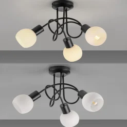 Loftlamper|Loftlamper ^ JUST LIGHT. GmbH JUST LIGHT. Loki loftlampe, 3 lyskilder, rund, sort, jern
