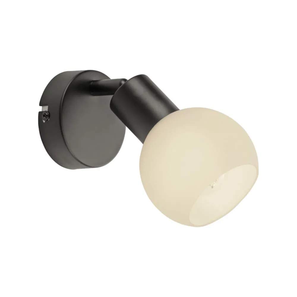 JUST LIGHT. GmbH Væglamper|Væglamper > JUST LIGHT. Loki væglampe, sort, jern, glas