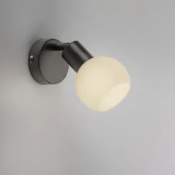 JUST LIGHT. GmbH Væglamper|Væglamper > JUST LIGHT. Loki væglampe, sort, jern, glas
