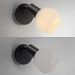 JUST LIGHT. GmbH Væglamper|Væglamper > JUST LIGHT. Loki væglampe, sort, jern, glas