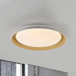 JUST LIGHT. GmbH Loftlamper > JUST LIGHT. Sati loftlampe, plast, hvid/messing