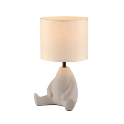 Bordlamper ^ JUST LIGHT. GmbH JUST LIGHT. Ted bordlampe, keramik, siddende, sandbeige