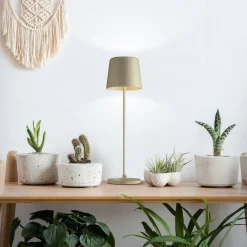 Brilliant Dekorationsbelysning|Terrassebelysning > Kaami LED-bordlampe, dæmpbar guld mat
