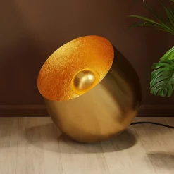 KARE Gulvlamper > Apollon gulvlampe, guld, Ø 50 cm