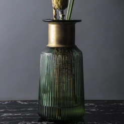KARE Møbel Og Interiør > Barfly-vase, grøn, glas, højde 30 cm, mundblæst