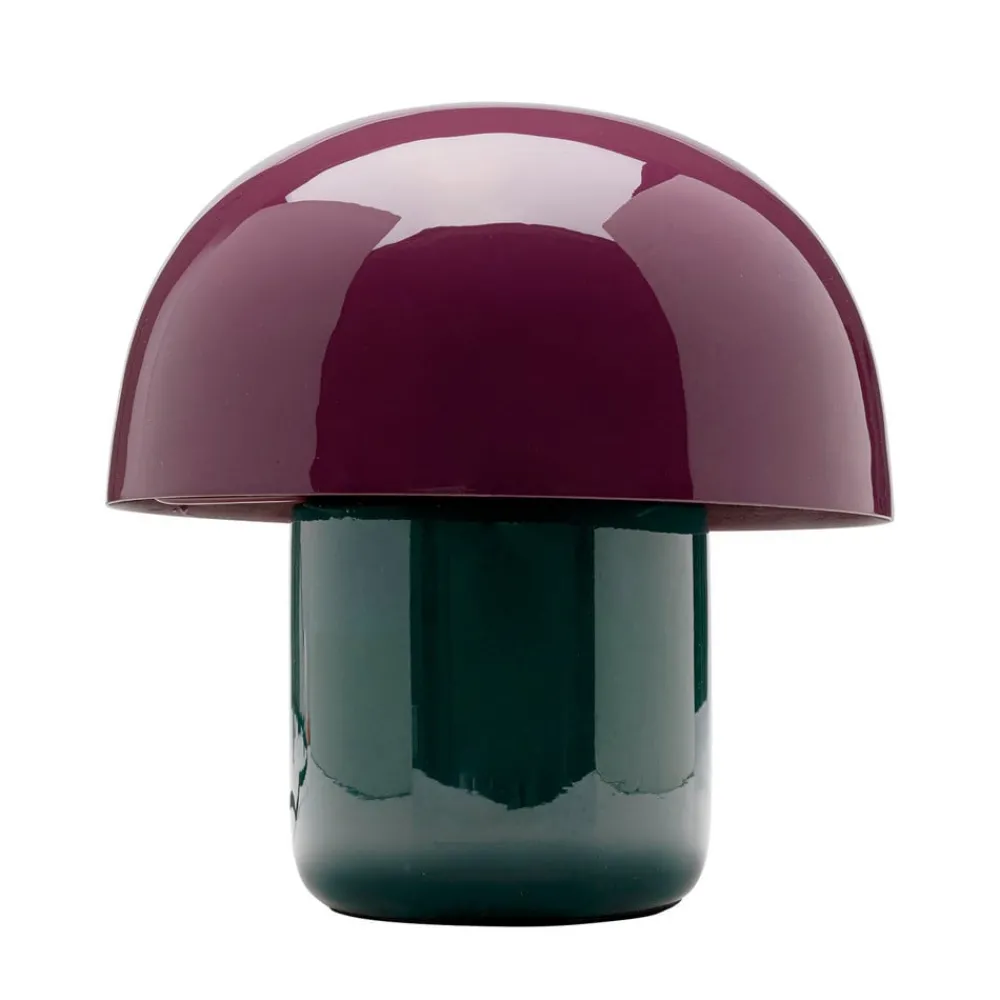 KARE Bordlamper > bordlampe Mushroom, lilla/grøn, metal, 20 cm, E14