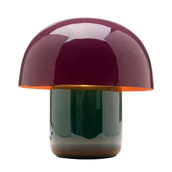 KARE Bordlamper > bordlampe Mushroom, lilla/grøn, metal, 20 cm, E14