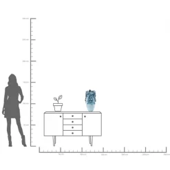 Møbel Og Interiør ^ KARE Butterflies-vase, lyseblå, højde 50 cm, stentøj