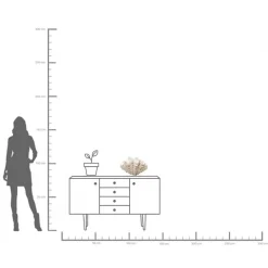Møbel Og Interiør ^ KARE Concha dekorativ vase, højde 29 cm, støbt sten, beige