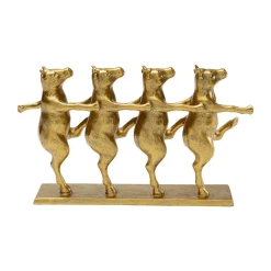 KARE Møbel Og Interiør > dekorationsfigur Dancing Cows, guldfarvet, polyresin, H 23 cm