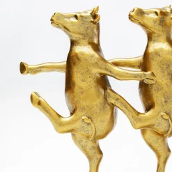 KARE Møbel Og Interiør > dekorationsfigur Dancing Cows, guldfarvet, polyresin, H 23 cm
