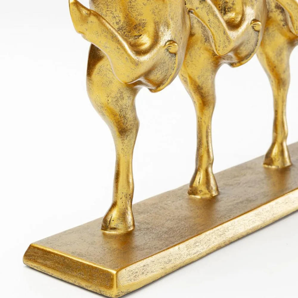 KARE Møbel Og Interiør > dekorationsfigur Dancing Cows, guldfarvet, polyresin, H 23 cm