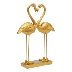 Møbel Og Interiør ^ KARE dekorationsfigur Flamingo Love, guldfarvet, højde 39 cm