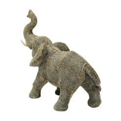 Møbel Og Interiør ^ KARE dekorationsfigur Walking Elephant Pearls, højde 24 cm, grå