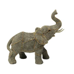 Møbel Og Interiør ^ KARE dekorationsfigur Walking Elephant Pearls, højde 24 cm, grå
