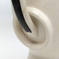 KARE Møbel Og Interiør > Face Pot-vase, højde 30 cm, glaseret stentøj, bemalet