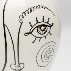 KARE Møbel Og Interiør > Favola Lady-vase, højde 30 cm, keramik, sort/hvid