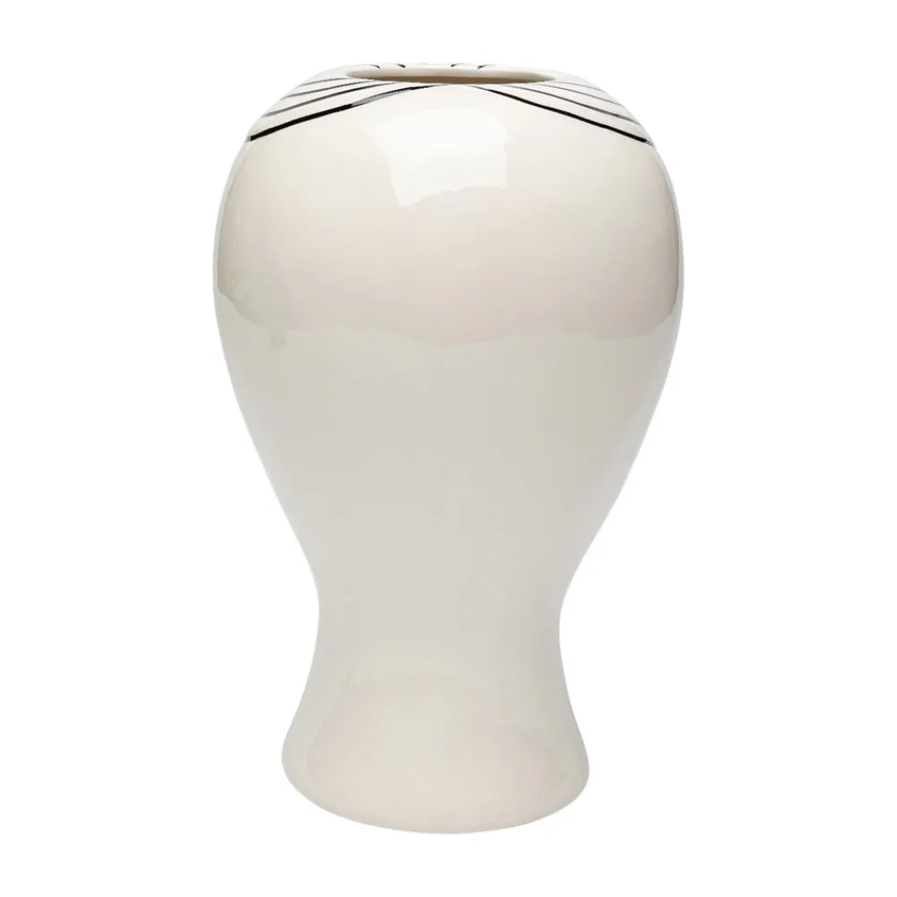 Møbel Og Interiør ^ KARE Favola Men-vase, højde 30 cm, keramik, sort/hvid