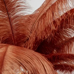 KARE Gulvlamper|Gulvlamper > Feather Palm gulvlampe med fjer, rustrød