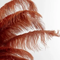 KARE Gulvlamper|Gulvlamper > Feather Palm gulvlampe med fjer, rustrød
