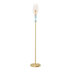 Gulvlamper|Gulvlamper ^ KARE gulvlampe Allegra, guld/blå/rosa, 165 cm høj, E14
