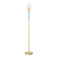 Gulvlamper|Gulvlamper ^ KARE gulvlampe Allegra, guld/blå/rosa, 165 cm høj, E14