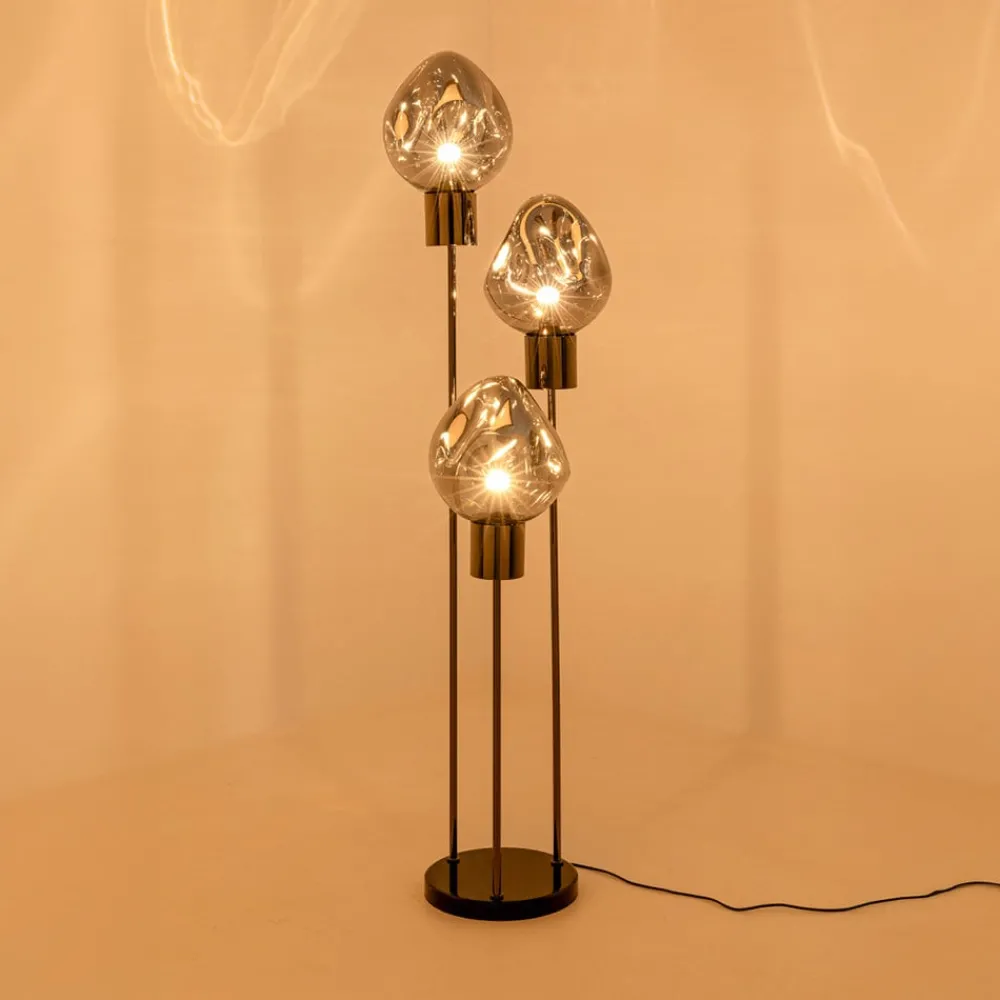 KARE Gulvlamper > Gulvlampe Supernova, røggrå, glas, 160 cm, E27