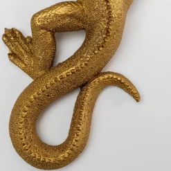 KARE Møbel Og Interiør > Lizard vægobjekt, lakeret polyresin, 31 x 11 cm, guld