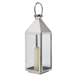 Møbel Og Interiør ^ KARE Lygte Giardino sølv, 4-sæt, stål, glas