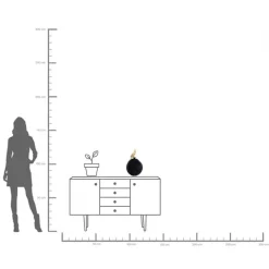KARE Møbel Og Interiør > Papegøjedekorationsæske, højde 40 cm, polyresin, sort, guld