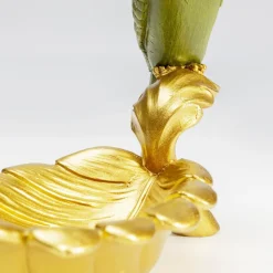 Møbel Og Interiør ^ KARE Parrot Guard dekorativ skål, guld/grøn, håndmalet