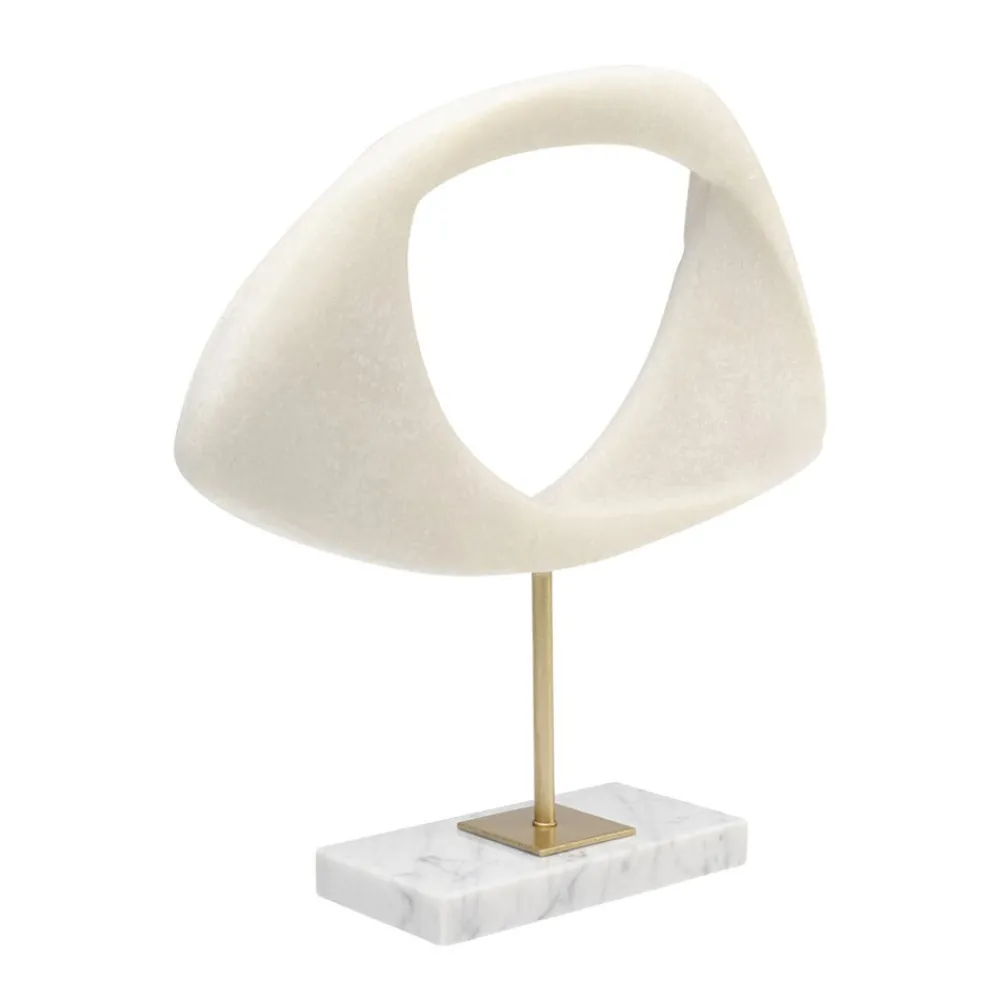 KARE Møbel Og Interiør > Soft Shape dekorationsobjekt, bred form, hvid, støbt sten