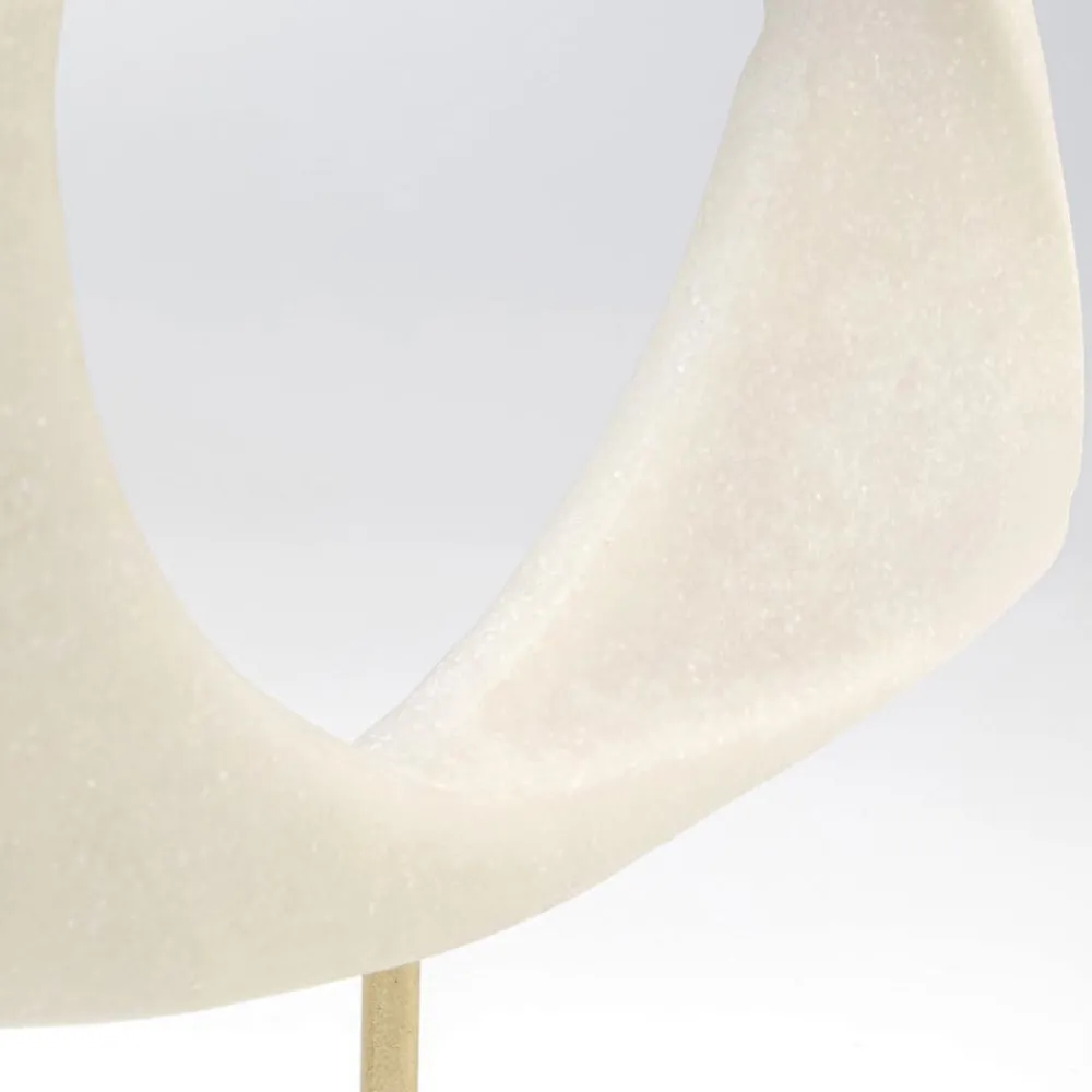 KARE Møbel Og Interiør > Soft Shape dekorationsobjekt, bred form, hvid, støbt sten