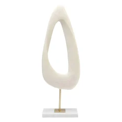KARE Møbel Og Interiør > Soft Shape dekorativt objekt, høj form, hvid, støbt sten