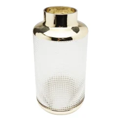 KARE Møbel Og Interiør > Vase LA Noble, højde 30 cm, glas, guld/klar, håndlavet
