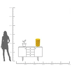 KARE Møbel Og Interiør > Vase Lemon Juice, højde 43 cm, Ø 26 cm, porcelæn, gul