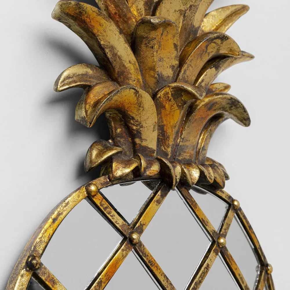 KARE Møbel Og Interiør > vægobjekt Pina Mirror, polyresin, glas, 50 cm, guld