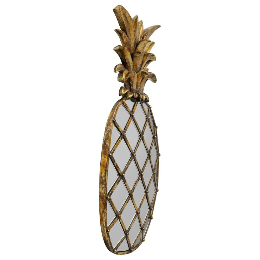 KARE Møbel Og Interiør > vægobjekt Pina Mirror, polyresin, glas, 50 cm, guld