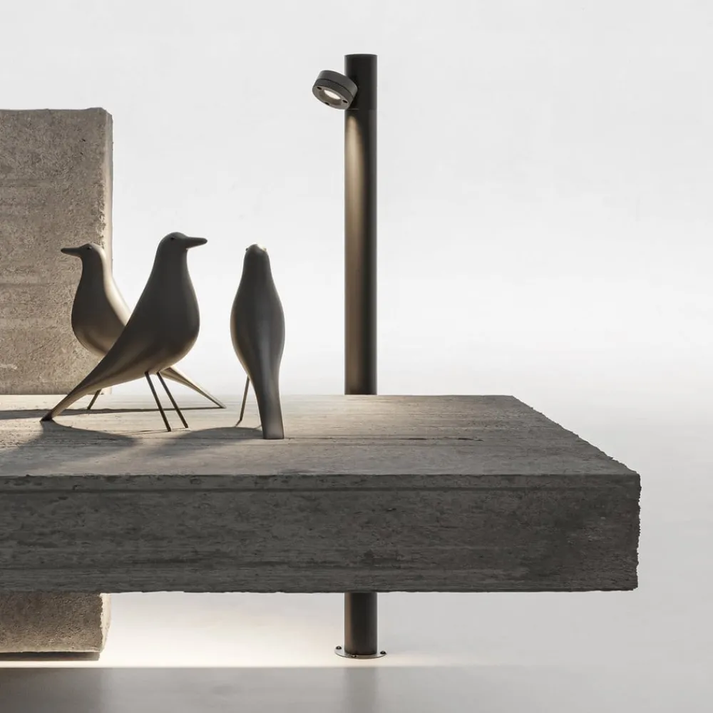 Karman Gadebelysning > LED-gadelampe Jaco, 90 cm, brun, aluminium, 1 lyskilde.