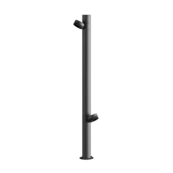 Karman Gadebelysning > LED-gadelampe Jaco, 84,3 cm, brun aluminium 2 lyskilder.