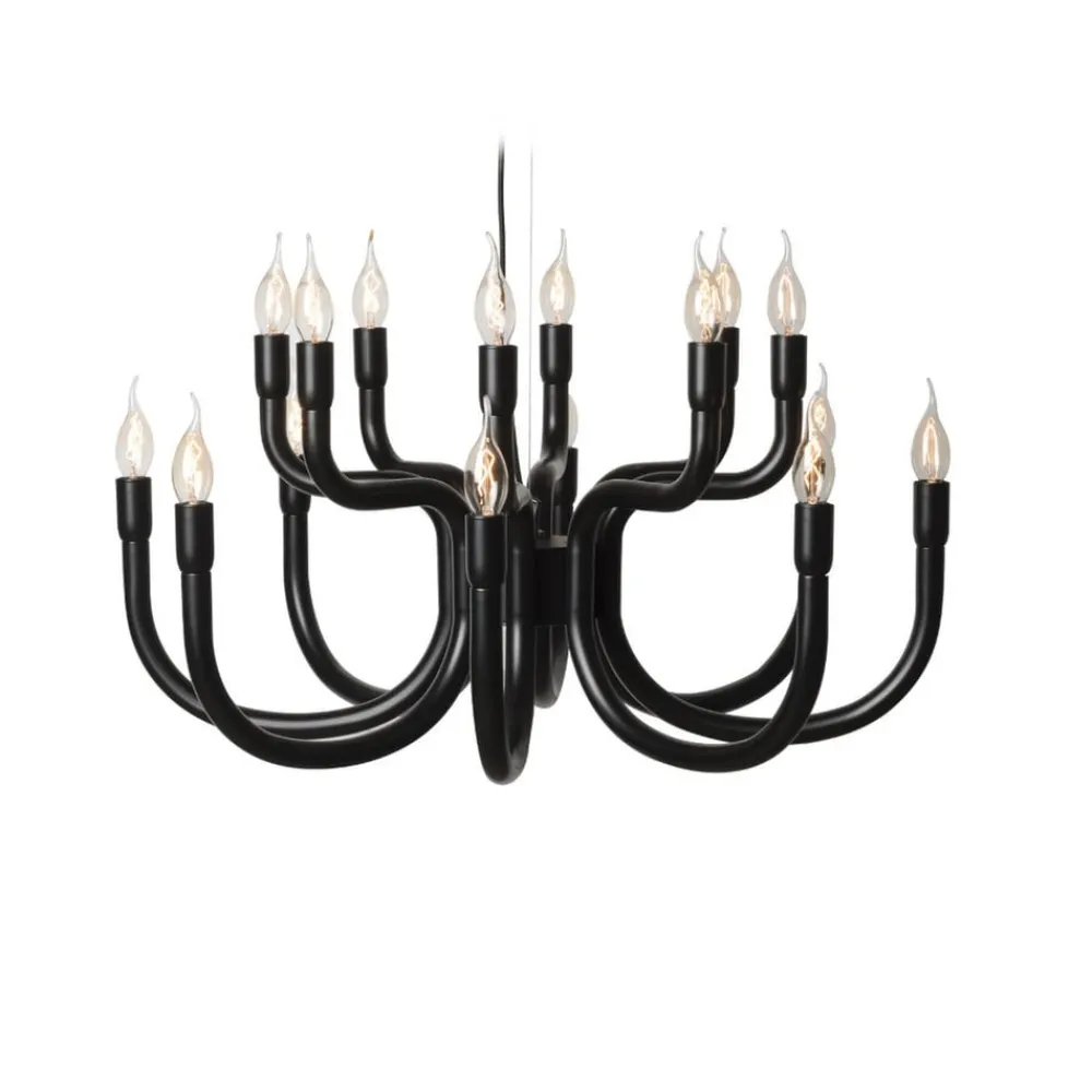 Karman Lysekroner > lysekrone Snoob, sort Ø 73 cm aluminium 20-lys.