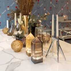 Kartell Dekorationsbelysning|Terrassebelysning > Lantern LED-bordlampe, bernstein IP54